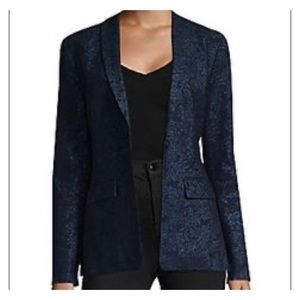 J Brand Layla Textured jacquard metallic Brocade Floral Blazer, L